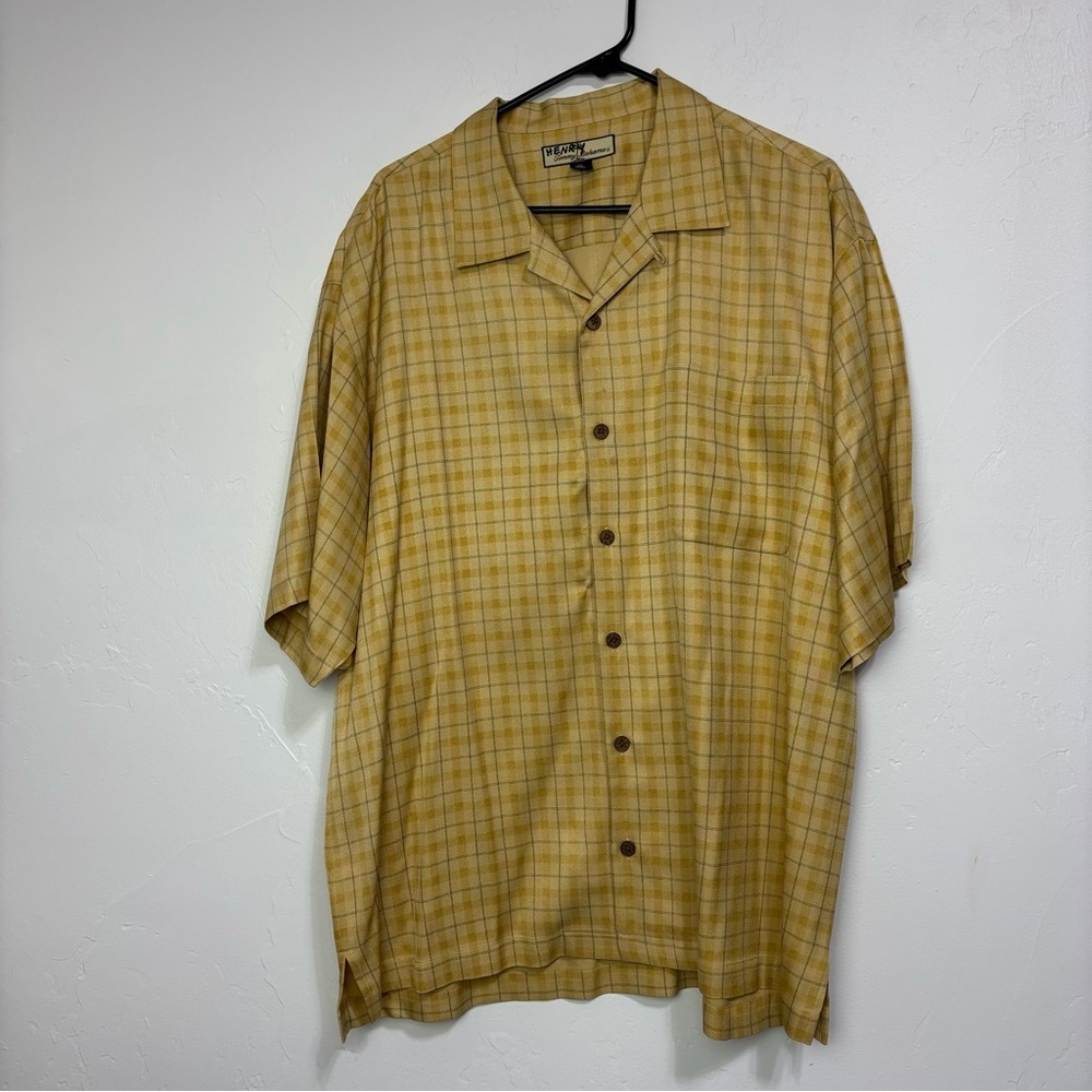 Tommy Bahama Men's XL Button Front Shirt 100% Silk Breathable Summer Travel